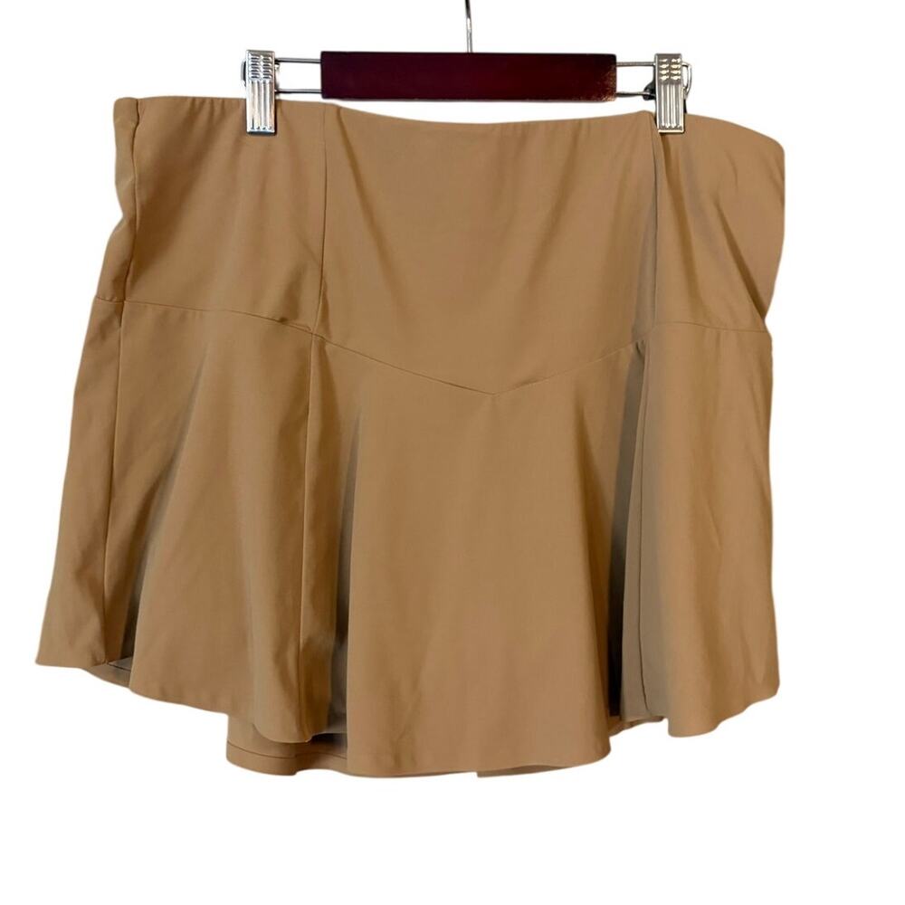 Joylab Womens Size Large Cattail Brown Tan Game Day Drop Waist Skort NWT